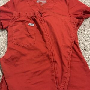 Grey’s Anatomy by Barco Burnt Orange Scrub Set